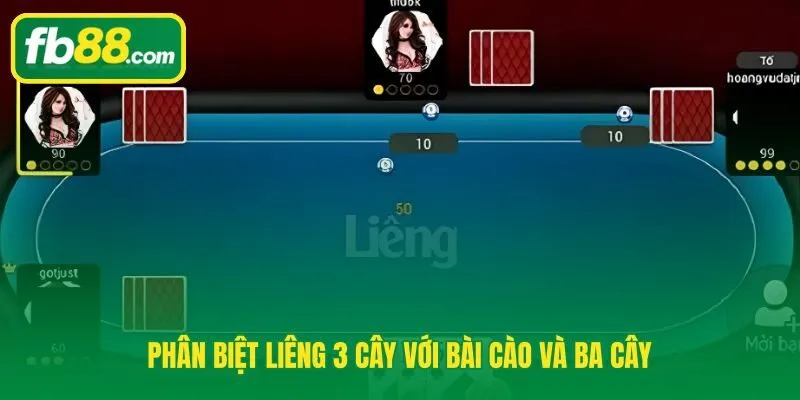 Luật chơi liêng 3 cây khác biệt nhờ vòng tố và tổ hợp đặc biệt